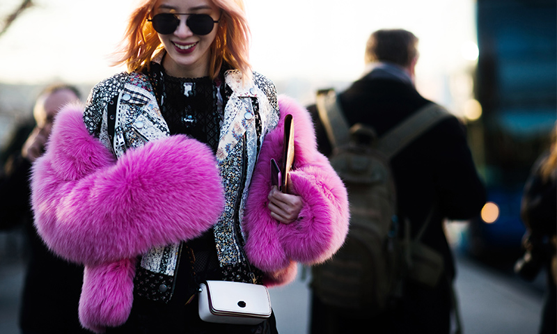 fur street style from new york fashion week