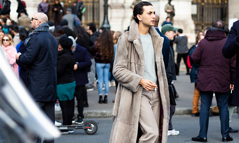 The Best Street Style Fur Looks From, Men S Saga Fur Coat